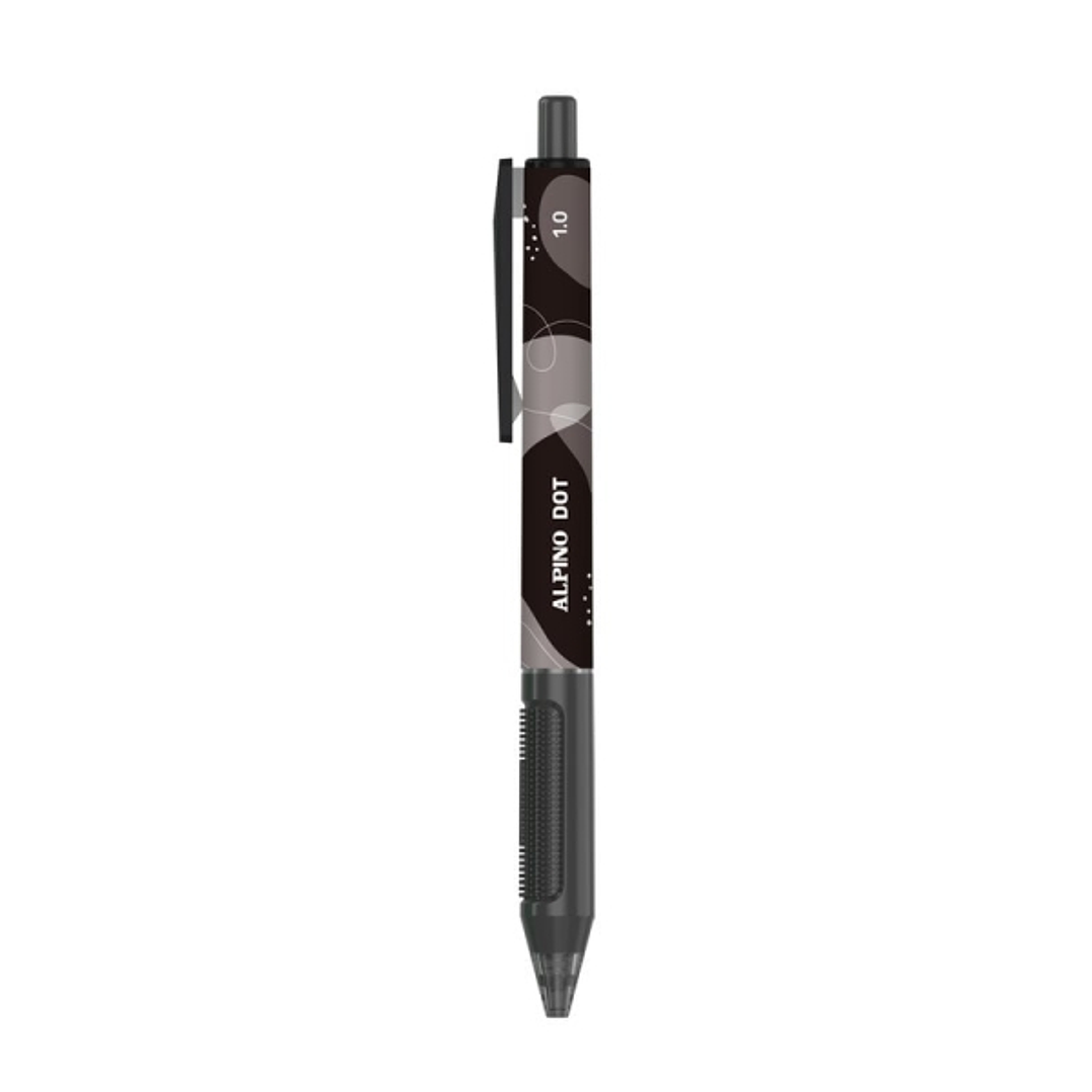 Alpino Dot Boligrafo Retractil - Punta 1mm - Agarre Suave - Color Negro 1