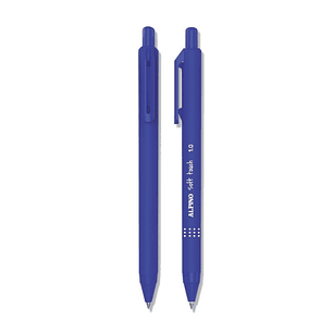 Alpino Soft Touch Boligrafo Retractil - Punta 1mm - Tacto Suave - Tinta Azul - Color Azul