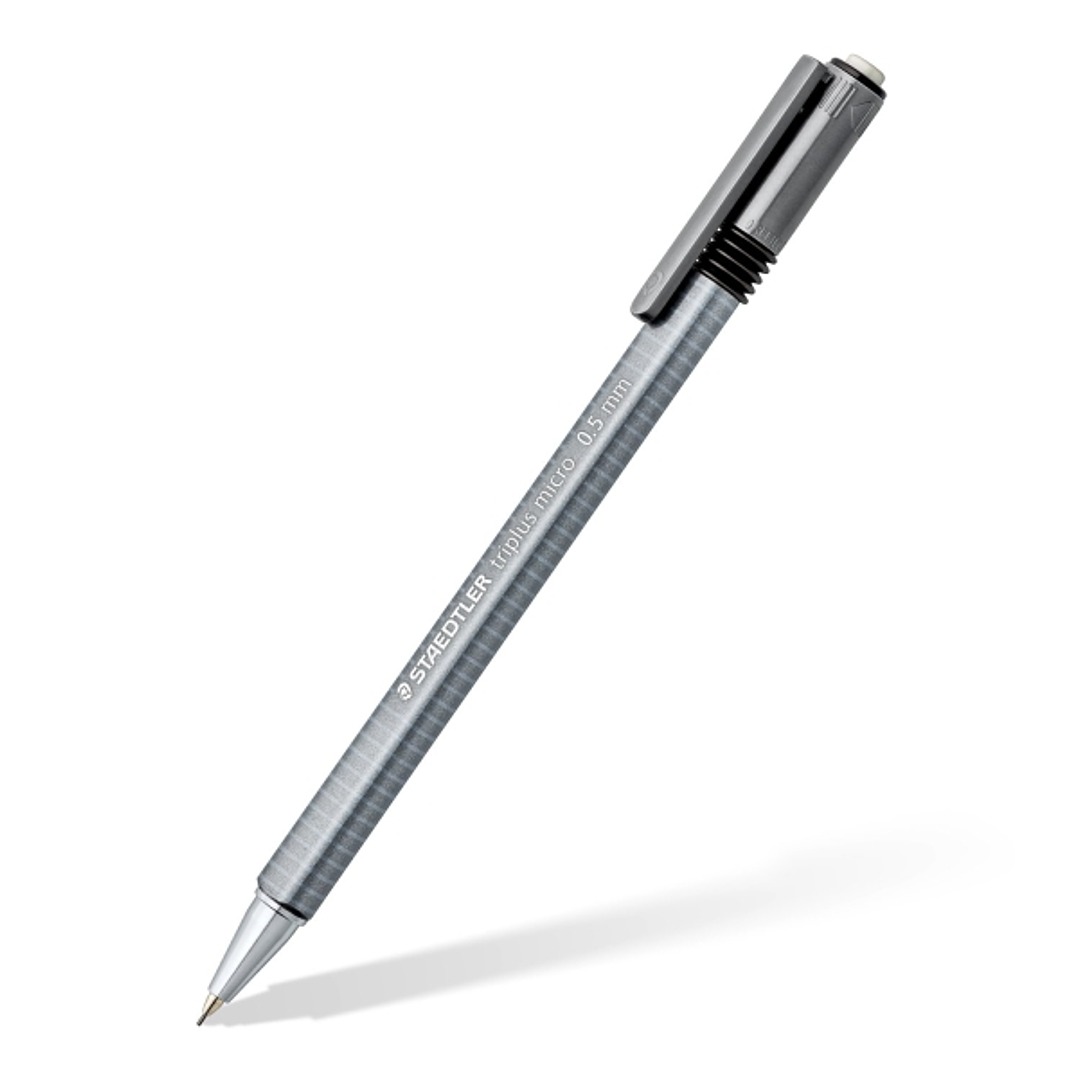 Staedtler Triplus Micro 774 Portaminas 0.5mm - Diseño Triangular Ergonomico - Punta de Metal Retractil - Goma de Borrar Extralarga 1