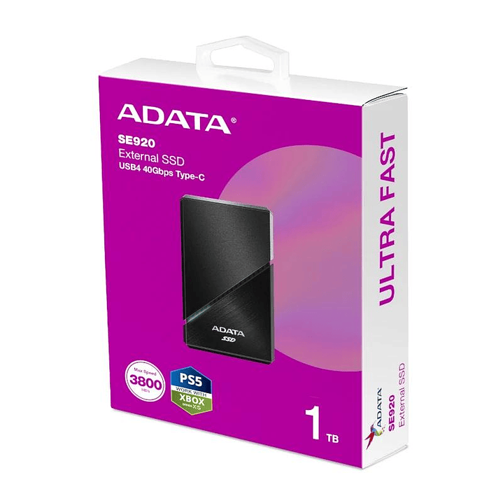 ADATA SE920 SSD Externo 1TB USB4  Negro 4