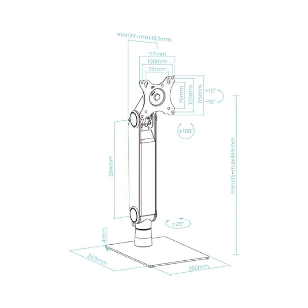 Tooq  DB1471TN-B Soporte Mesa Pantalla 17-32