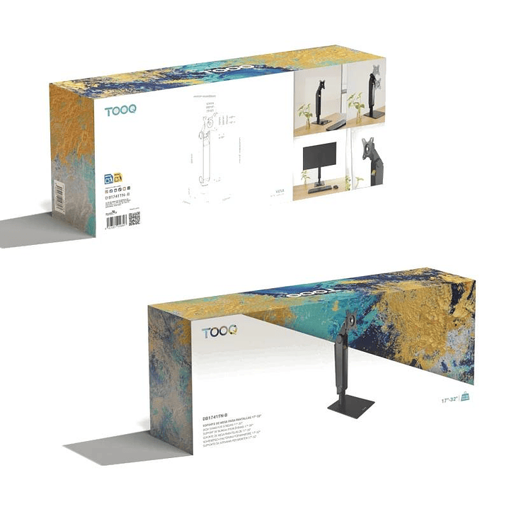 Tooq  DB1471TN-B Soporte Mesa Pantalla 17-32