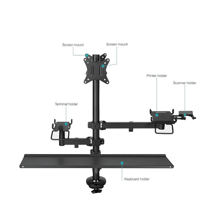 Tooq Soporte Mesa TPV-Impresora-Terminal-Lector 2