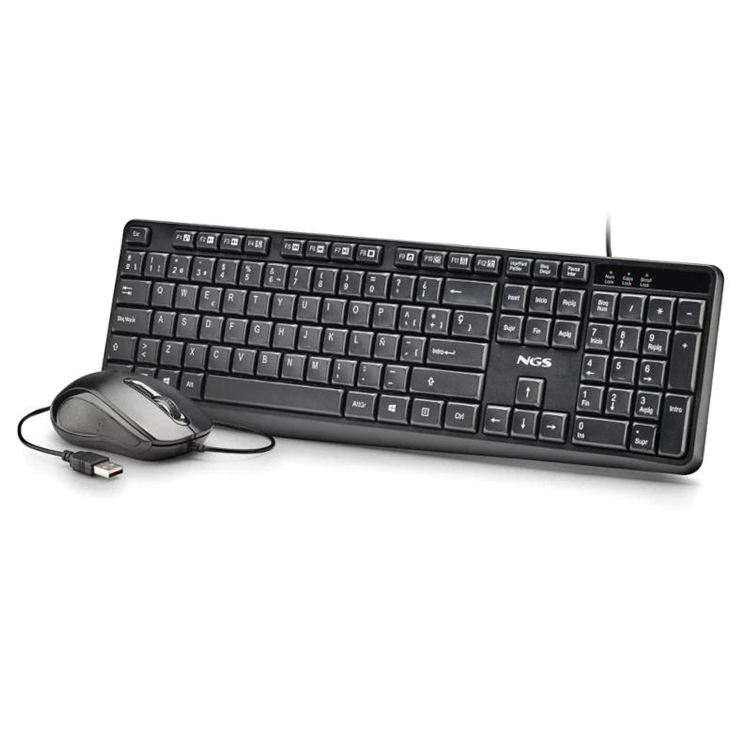 NGS Kit Teclado+Ratón con cable Cocoa 2