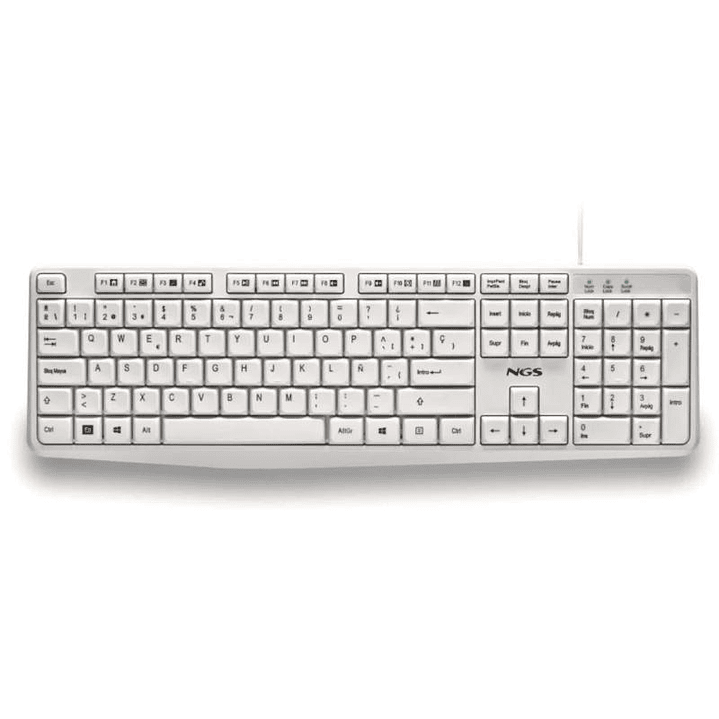 NGS Teclado USB-A 12 Teclas Multi Cable 1.5M 1