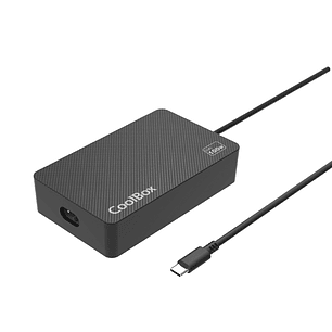 Coolbox NB100 Cargador de Pared GaN 100W - USB?C - PD3.0 Para Carga Rapida Inteligente - Seleccion Automatica de Voltaje - Color Negro