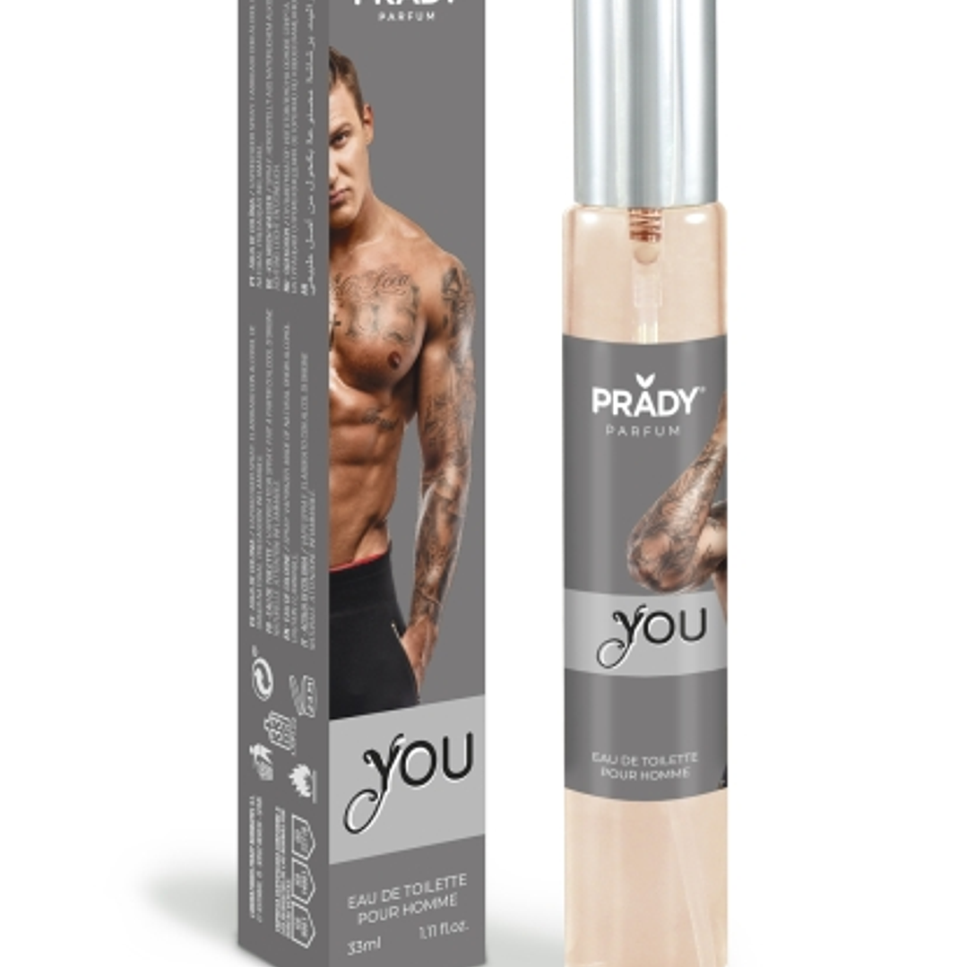 Prady Colonia de Hombre You - Frasco de 33 ml - Spray Pulverizador 1