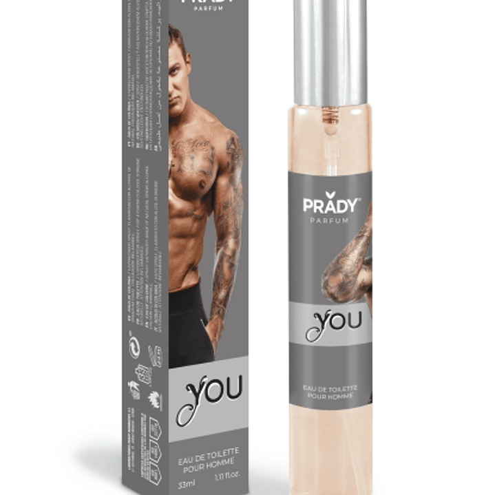 Prady Colonia de Hombre You - Frasco de 33 ml - Spray Pulverizador 1