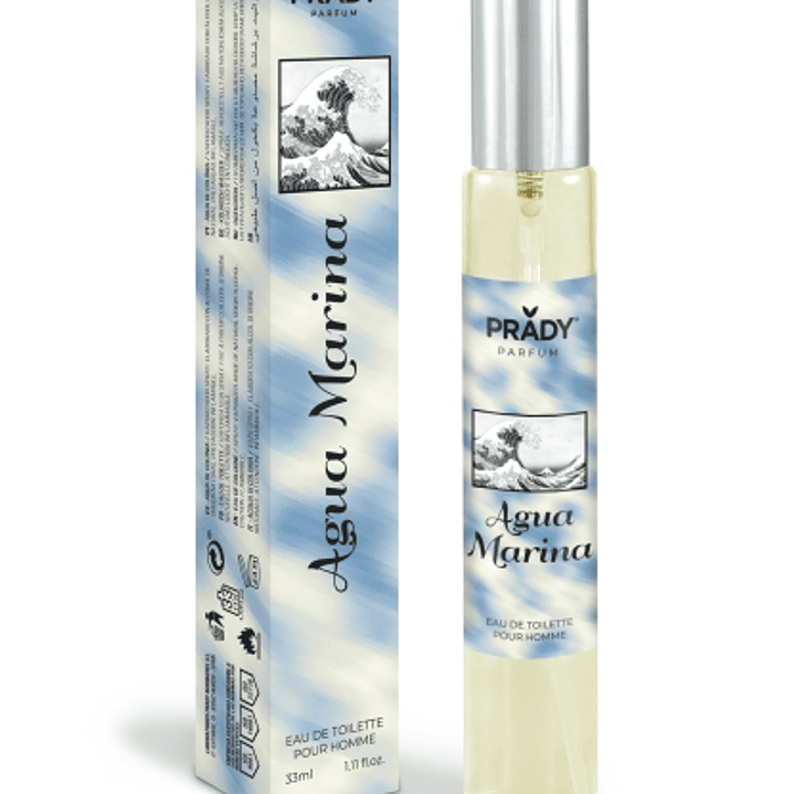 Prady Colonia de Hombre Agua Marina - Frasco de 33 ml - Spray Pulverizador 1