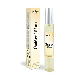 Prady Colonia de Hombre Golden Man - Frasco de 33 ml - Spray Pulverizador