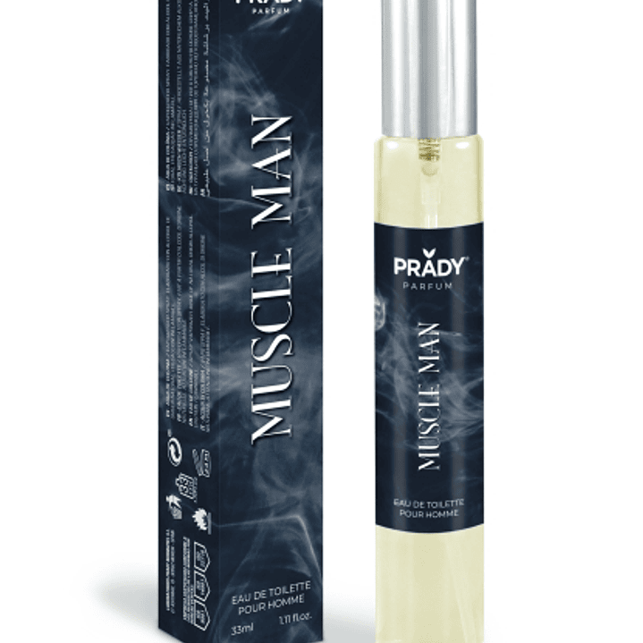 Prady Colonia de Hombre Muscle Man - Frasco de 33 ml - Spray Pulverizador 1