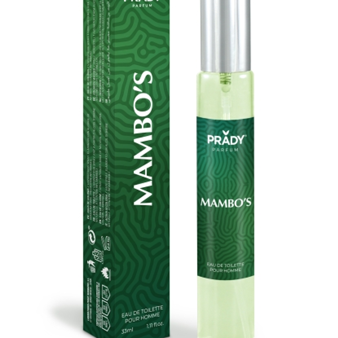 Prady Colonia de Hombre Mambo´s - Frasco de 33 ml - Spray Pulverizador 1