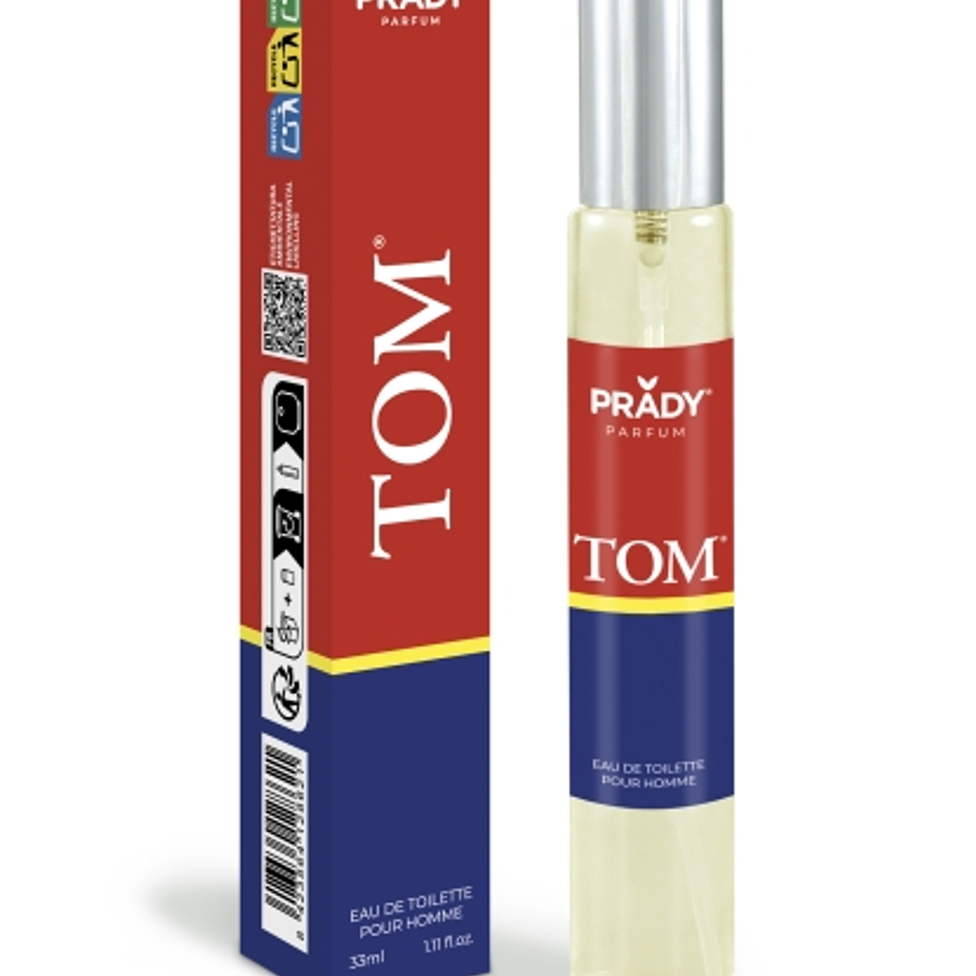 Prady Colonia de Hombre Tom - Frasco de 33 ml - Spray Pulverizador 1