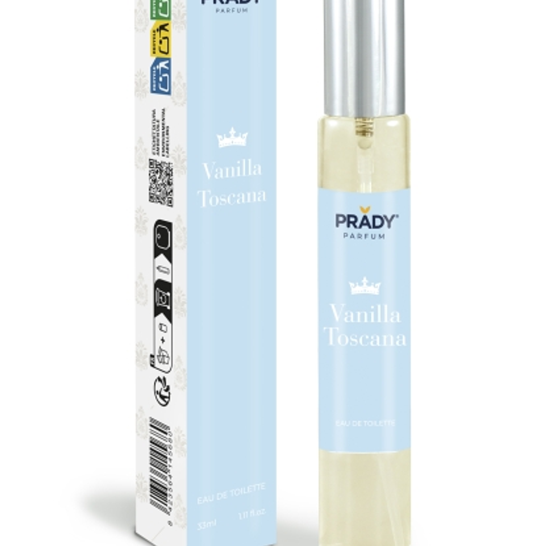Prady Colonia Unisex Vanilla Toscana - Frasco de 33 ml - Spray Pulverizador 1