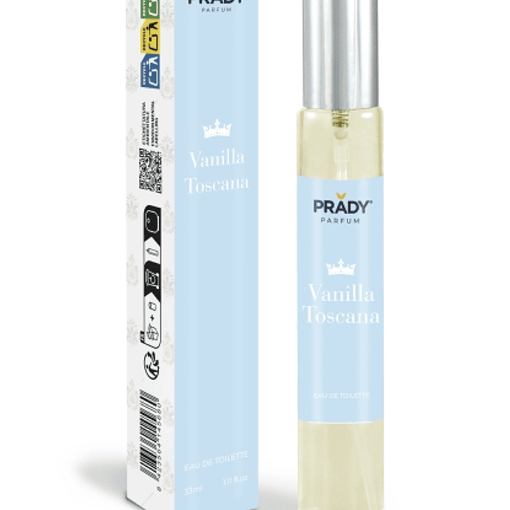 Prady Colonia Unisex Vanilla Toscana - Frasco de 33 ml - Spray Pulverizador 1
