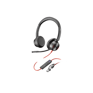 HP Poly Blackwire 8225 Auriculares con Microfono - Cancelacion de Ruido - USB-C/A -  ANC Hibrida Avanzada - Controles en Cable