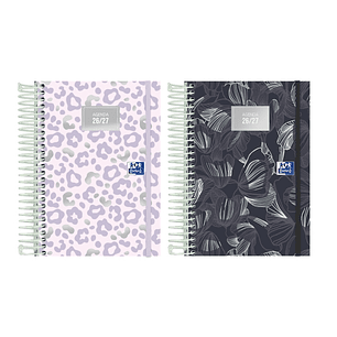 Oxford Dream Tech Agenda Escolar con Espiral - Castellano - Tapa Extradura - Formato Octavo - Dia Pagina - Colores Surtidos