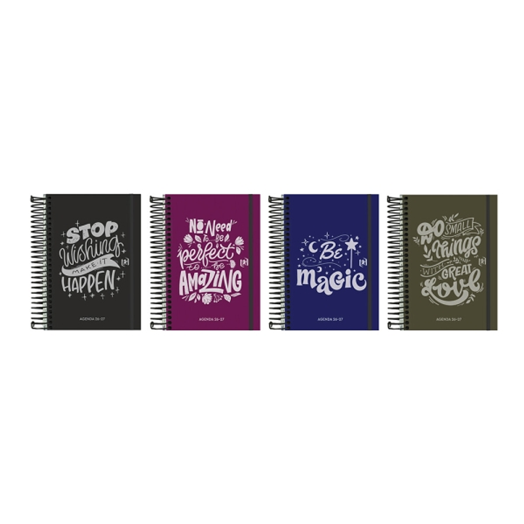 Oxford Be Inspired Agenda Escolar con Espiral - Castellano - Tapa Extradura - Formato Octavo - Dia Pagina - Colores Surtidos 1