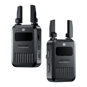 Vention Transmisor y Receptor HDMI Inalambrico - USB-C - Alcance hasta 200m - Pantalla LED - Banda de 5.8GHz con Anti-Interferencias - Deteccion Autom