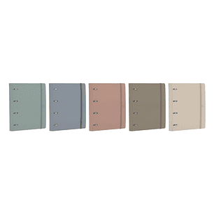 Oxford Europeanbinder Forest Carpeta de Anillas - Formato A4+ - Cierre con Goma - Incluye Recambio de Hojas con Cuadricula 5x5mm - Bolsillo Interior -