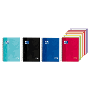 Oxford Cuaderno de Espiral - Formato A4+ - 150 Hojas - Cuadricula 5x5mm - Tapa Extradura - Anti Traspaso de Tinta - Digitalizacion de Textos con App -