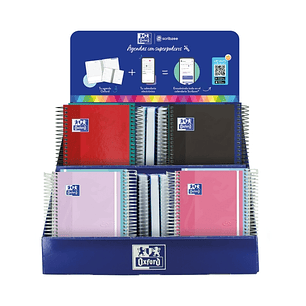 Oxford Expositor Basico con 36 Agendas Escolares - Castellano - 3 Modelos Diferentes - Facilitar la Exhibicion del Producto - Colores Surtidos