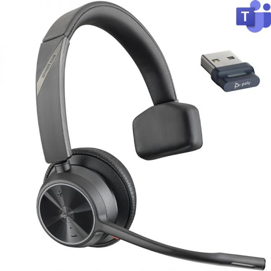 HP Poly Voyager 4310 Auricular Monoaural con Microfono - Bluetooth 5.2 - Dongle USB-A - Color Negro 1