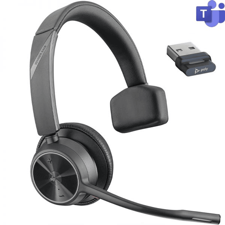 HP Poly Voyager 4310 Auricular Monoaural con Microfono - Bluetooth 5.2 - Dongle USB-A - Color Negro 1