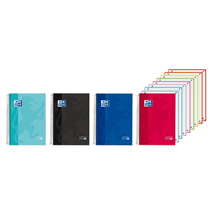 Oxford Cuaderno de Espiral - Formato A4+ - 160 Hojas - Cuadricula 5x5 con Cabecera - Tapa Extradura - Anti Traspaso de Tinta - Digitalizacion de Texto