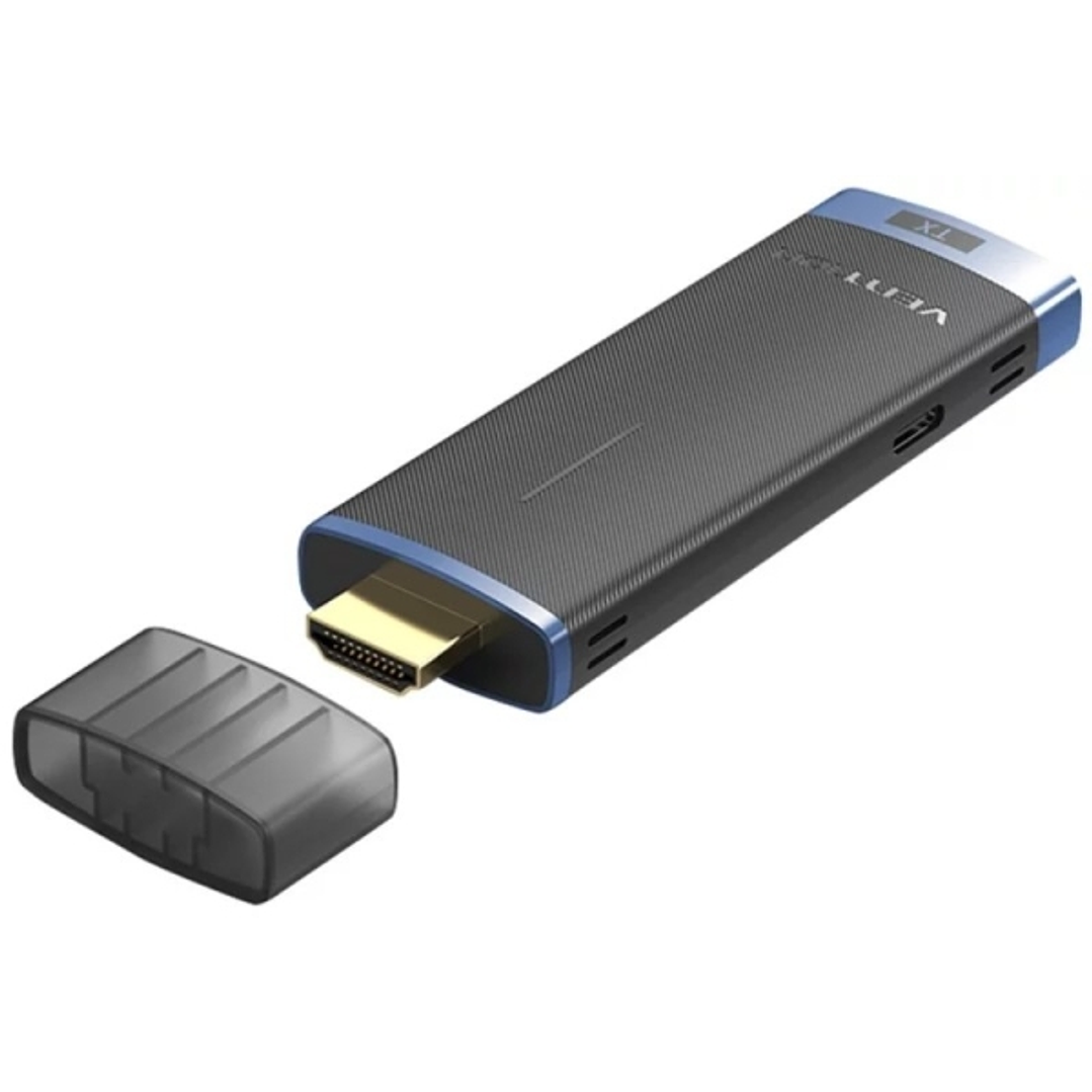 Vention Transmisor HDMI Inalambrico 5GHz - Resolucion Full HD - Alcance hasta 50m - Alimentacion con USB-C - Color Negro y Azul 1