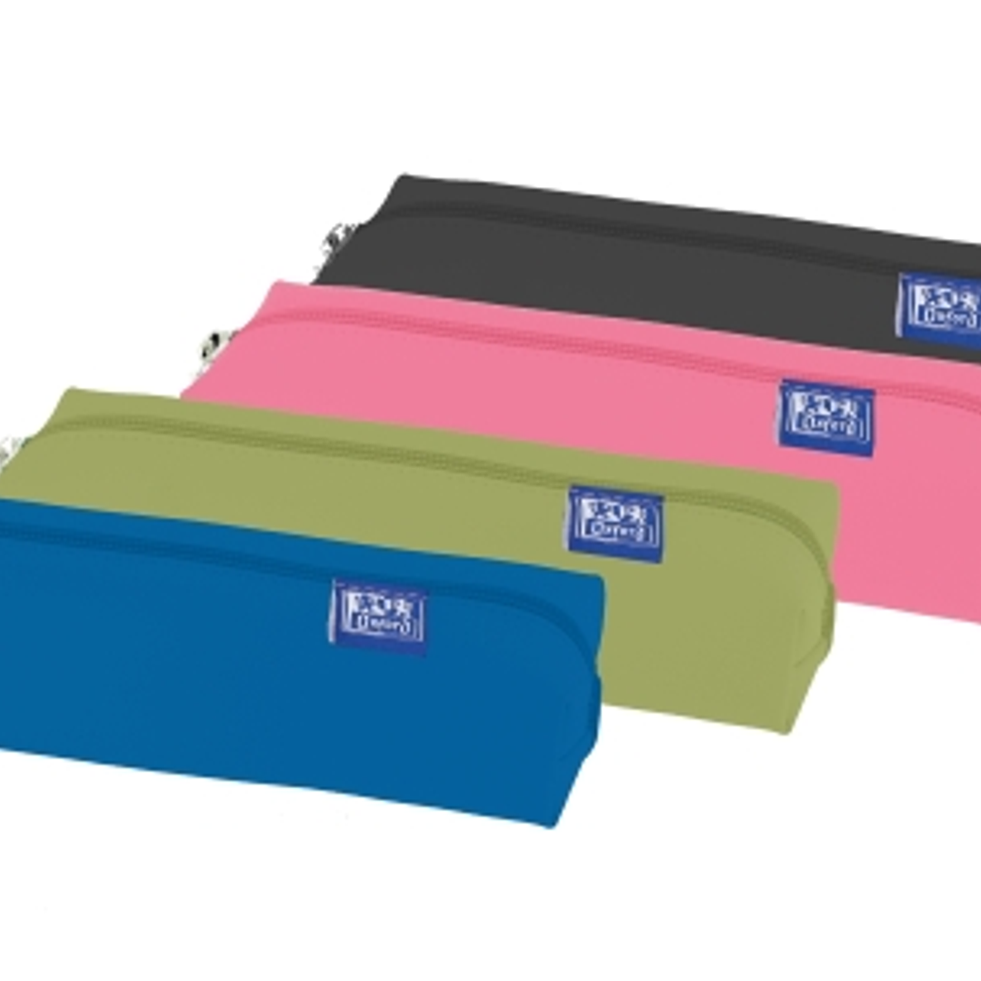 Oxford Kangoo Live and Go Estuche Rectangular Mediano - Goma Elastica para Cuadernos - 22x3.5x7cm - Colores Surtidos 1