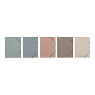 Oxford Forest Carpeta con Solapas - Formato A4+ - Cierre con Goma - Polyfoam - Plastico Reciclado - Colores Neutros Surtidos