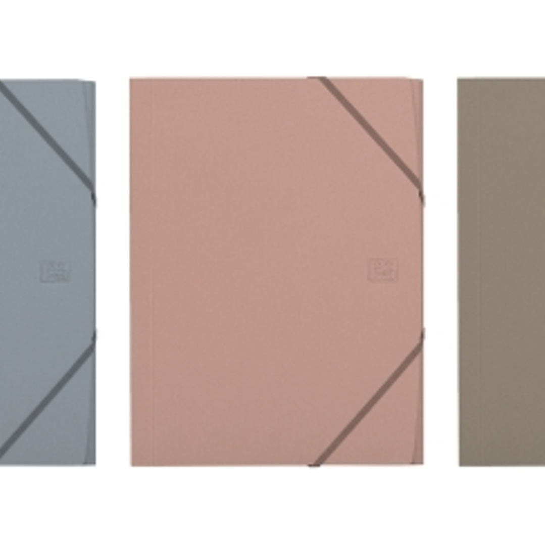 Oxford Forest Carpeta con Solapas - Formato A4+ - Cierre con Goma - Polyfoam - Plastico Reciclado - Colores Neutros Surtidos 1