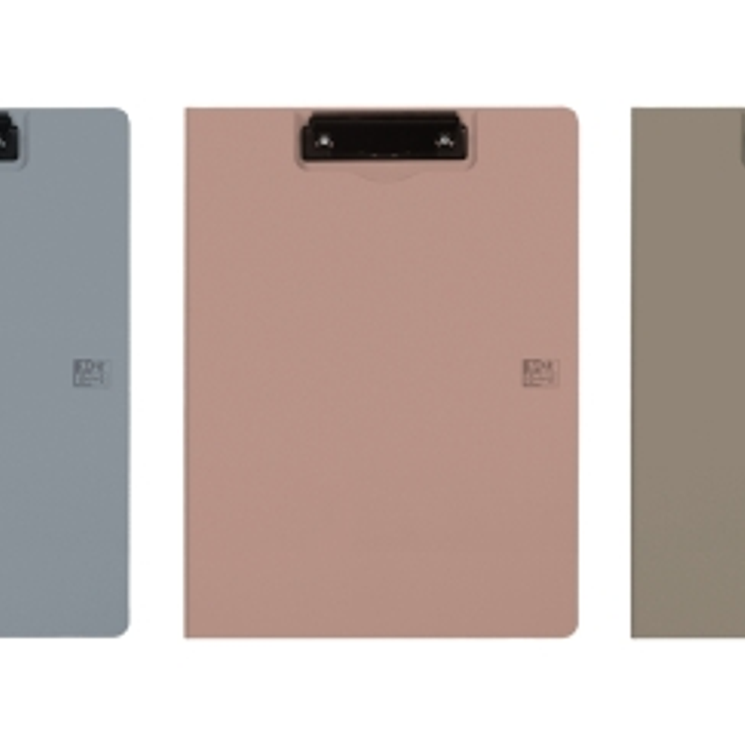 Oxford Forest Carpeta Sujetapapeles con Tapa - Formato A4+ - Pinza Metalica - Polyfoam - Plastico Reciclado - Bolsillo Interior - Apertura 360º - Colo 1