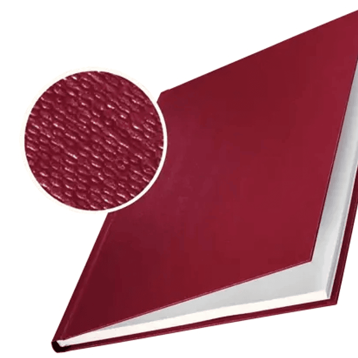 Leitz Pack de 10 Tapas Rigidas Impressbind 10,5mm - Para Formato A4 - Carton con Superficie de Lino Mate - Encuadernacion de Alta Calidad - Color Burd 1