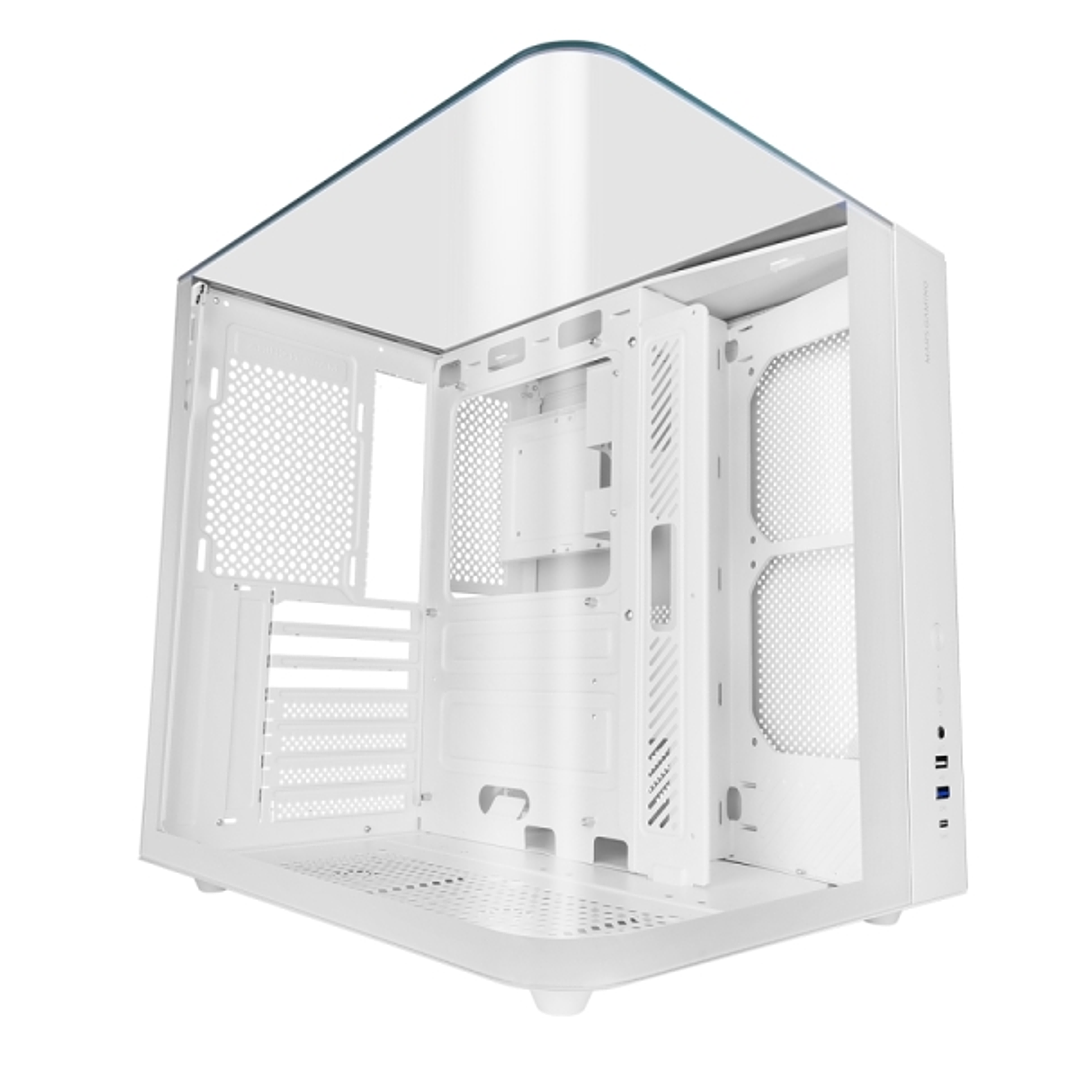 Mars Gaming MC-INFINIOLITE Caja Torre ATX - Estructura de Doble Camara - Vidrio Templado Curvo y Superior - USB-C - USB 3.0 - USB 2.0 - Audio HD - 355 1