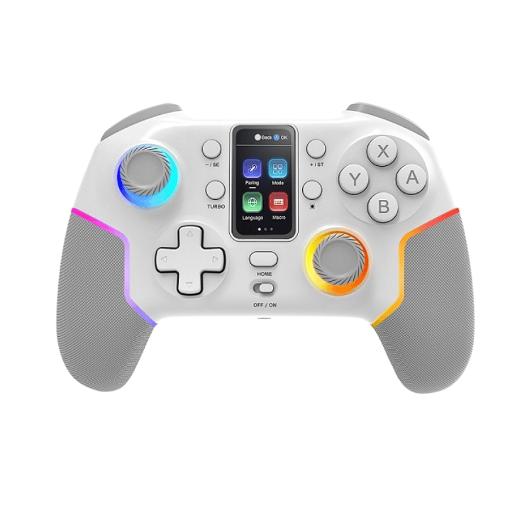 Mars Gaming MGP-V3 Controlador Inalambrico - Bluetooth - Autonomia hasta 9h - Jack 3.5mm - Luz RGB - 1000mAh - Cable USB-C de 1m - Pantalla LCD - Goma 1