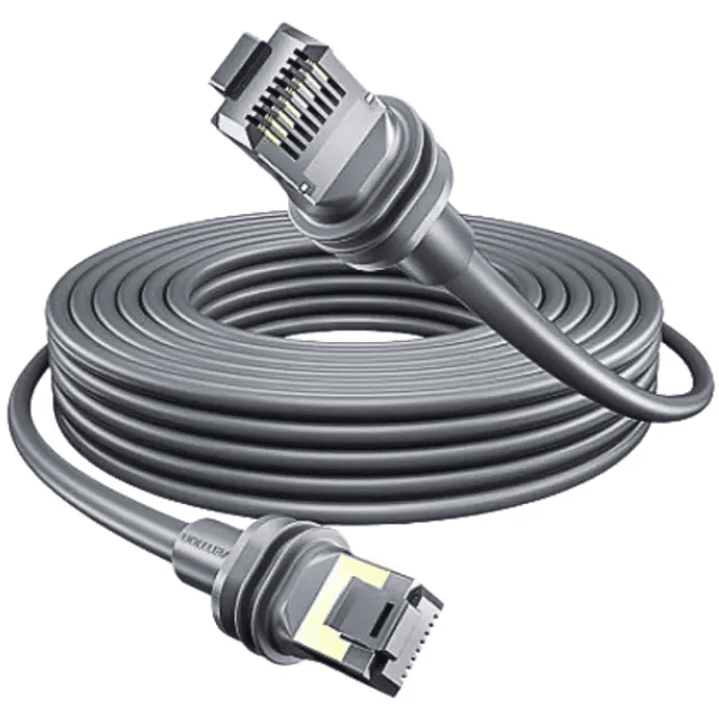 Vention Cable de Red Starlink Cat.7 - Longitud 30m - Contactos Chapados en Oro - Velocidad hasta 10Gbps - 28AWG - Cubierta de PVC - Color Gris 1