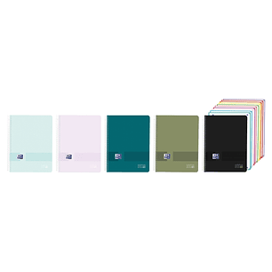 Oxford Live and Go Cuaderno de Espiral - Formato A4+ - 200 Hojas - Cuadricula 5x5mm - Tapa de Plastico - Anti Traspaso de Tinta - Digitalizacion de Te