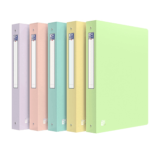 Oxford Urban Carpeta de 4 Anillas - Formato A4 - Lomo de 40mm - Capacidad hasta 250 Hojas - Colores Surtidos