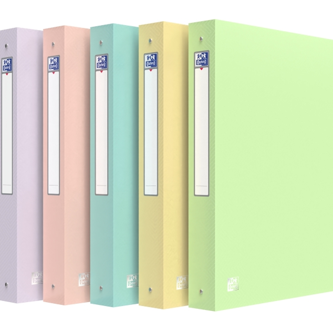 Oxford Urban Carpeta de 4 Anillas - Formato A4 - Lomo de 40mm - Capacidad hasta 250 Hojas - Colores Surtidos 1