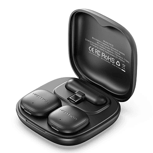 Vention Microfono de Solapa Inalambrico - Sujeccion Magnetica o Clip - 2 Transmisores - 1 Receptor - Cancelacion de Ruido por IA - Alcance hasta 50m -