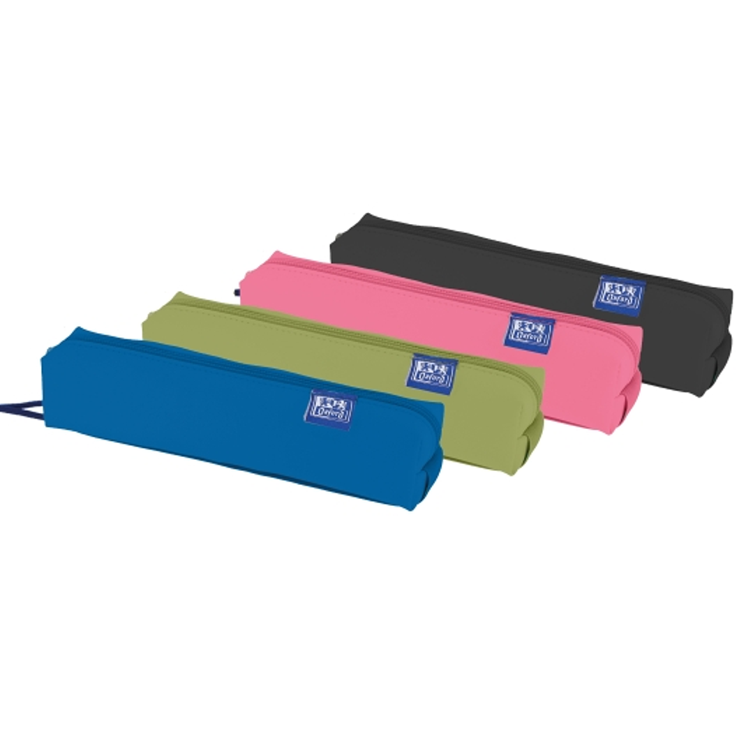 Oxford Kangoo Live and Go Estuche Cuadrado Compacto - Goma Elastica para Cuadernos - 22x4x4cm - Colores Surtidos 1