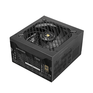Mars Gaming MPB750PSI Fuente de Alimentacion ATX - 750W - 80 Plus Gold - Ventilador 140mm - Silencioso 12dB - Cableado Modular - Cables Planos Texturi