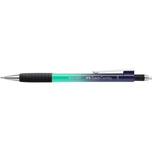 Faber-Castell Grip 1347 Flow Edition Buzzing Blue Portaminas 0.7mm - Atractivo Diseño - Grip de Agarre - Goma de Borrar - Color Azul/Turquesa Degradad