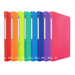 Oxford Urban Carpeta de 4 Anillas - Formato A4 - Lomo de 20mm - Capacidad hasta 100 Hojas - Colores Surtidos