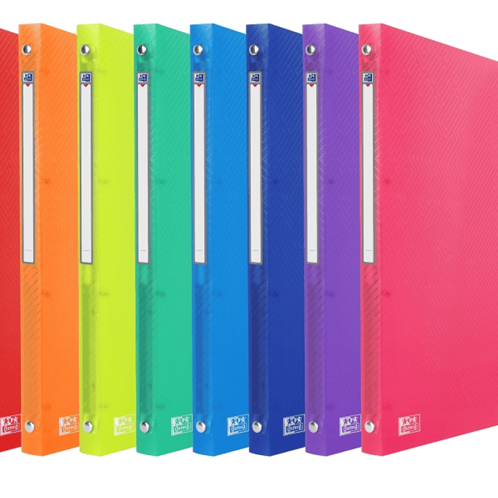 Oxford Urban Carpeta de 4 Anillas - Formato A4 - Lomo de 20mm - Capacidad hasta 100 Hojas - Colores Surtidos 1