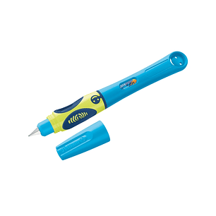 Pelikan Griffix Pluma Estilografica para Zurdos - Plumin de Acero Inoxidable - 3 Puntos de Agarre con Indicador - Ergonomico - Tapa Protectora - Color