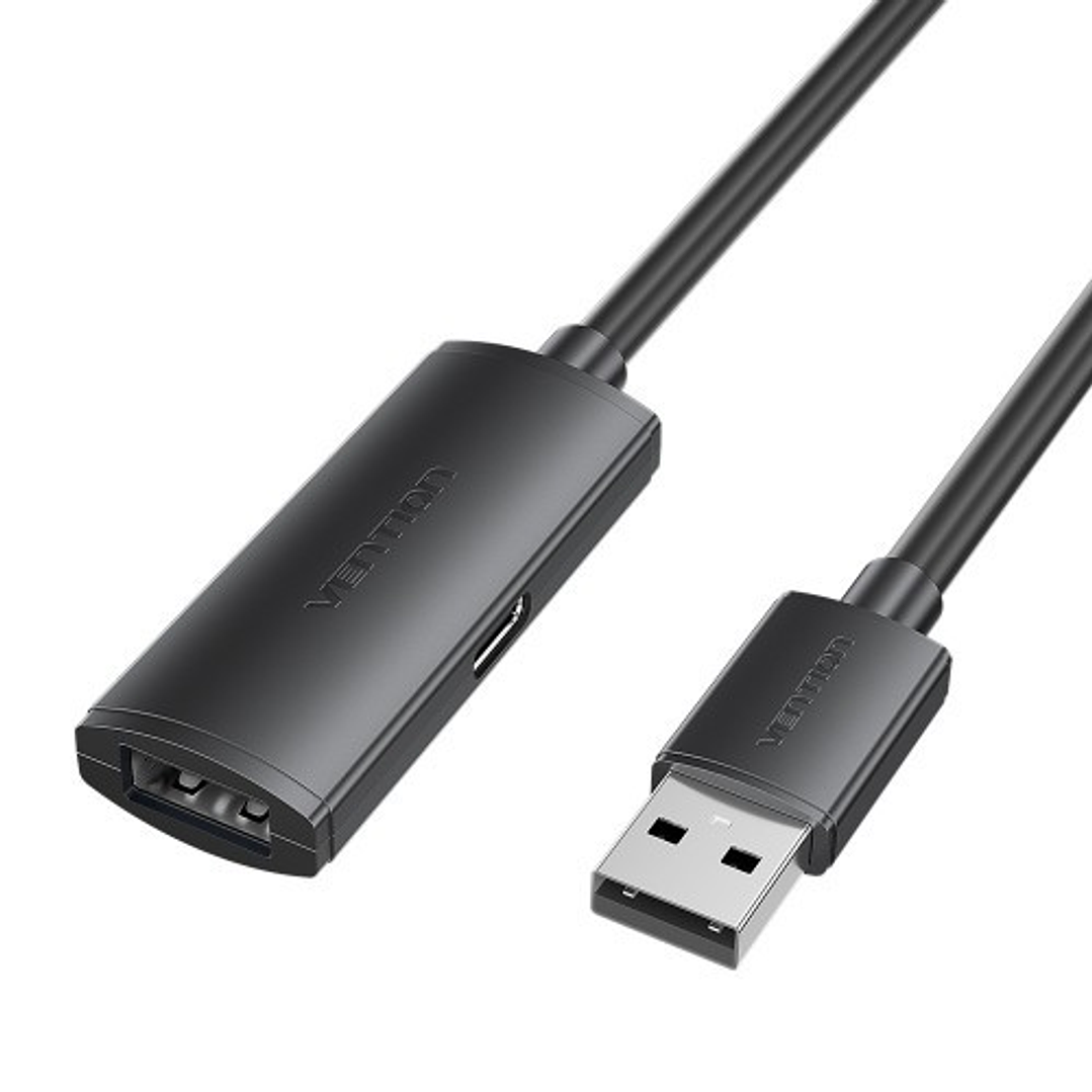Vention Cable Extension USB 2.0 - Longitud 15m - USB-A Macho - USB-A Hembra - Velocidad hasta 480Mbps - Color Negro 1