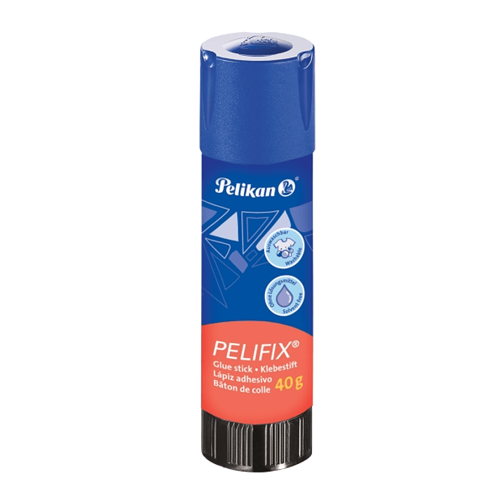 Pelikan Pelifix Pegamento en Barra de 40g - sin Disolventes - Lavable con Agua Fria - Color Blanco 1